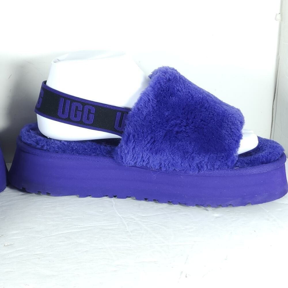 UGG Women's Disco US9 Violet Night Platform Shearling Slide Slippers - Picture 6 of 16